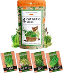 HOME GROWN Cat Grass Seed Mix – Non-GMO Oat, Alfalfa, Rye & Wheat Seeds for Cats | Indoor Pet Grass with Fast Germination | Digestive Aid, Hairball Relief & Safe Chew Alternative by GreenHaven Gardens