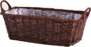 Handcrafted Wicker Planter, Flower Pot Cover, Plant Window Box, Plant Container, Natural Brown Unpeeled Willow, Long Rectangular by CozyNest Decor
