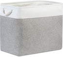 Bidtakay Large Storage Bins for Clothes Fabric Deep Baskets for Organizing Set of 2 Grey Fabric Pantry Storage Bins for Hallway Living Room Blankets 17x12x15 in Extra Large Shelf Tote Baskets by TinyTreasures Baby Boutique