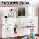 Retractable Baby Gates Dog Gate for Stairs, 100" Wide Retractable Gate Mesh Pet Gate, 41" Extra Tall Child Safety Gate with Fiberglass Rods for Stairways, Doorways, Hallways, Indoor/Outdoor by TinyTreasures Baby Boutique