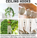 AJART Ceiling Hooks for Hanging Plants: Iron Plant Hanger for Wall Mount - 4 Pack/2.5 Inch Ceiling Hook for Indoor Use by GreenHaven Gardens