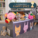 Extra Large Toy Storage Organizer with Lid - Sturdy, Collapsible Toy Chest Storage Box with Cute Design - Toys Bin with Dividers for Kids, Boys, Girls, Nursery, Bedroom, Play room 37"x16"x14" by CozyNest Decor