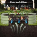 Raised Garden Bed Kit, 4x2x1 ft Galvanized Planter Box Outdoor with Safety Edging, Large Metal Raised Beds for Gardening Vegetables Flower Herb (Avocado Green) by GreenHaven Gardens