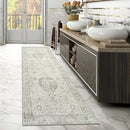 LIVEBOX Washable 2.5x8 Runner Rugs for Entryway Bathroom, Boho Kitchen Floor Mats Long Rug Runners for Hallways Non Slip, Farmhouse Low-Pile Carpet Runners for Laundry Room, Taupe by TinyTreasures Baby Boutique
