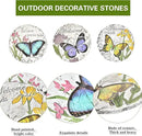 Sungmor 3PC Pretty Garden Stepping Stones, 9.8" Large Concrete Decorative Stones with Beautiful Pattern, Unique Outdoor Lawn Accents, Yard Walkway Flower Bed Wall Shelf Welcome Friends Decorations by CozyNest Decor