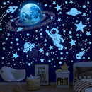 530 Glow in The Dark Stars Ceiling Stars Glow in The Dark Glow Moon and Space Wall Decals Astronaut Universe Galaxy Planet Wall Stickers Glowing Wall Stickers Kid Boys Living Room Decor by TinyTreasures Baby Boutique
