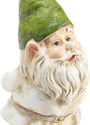 Alpine Corporation 12" Tall Traditional Outdoor Garden Gnome Yard Statue Decoration by CozyNest Decor