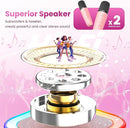 Karaoke Machine for Kids Adults, Portable Bluetooth Mini Karaoke Microphone Singing Speaker with 2 Mic and Light,Toys for All Smartphones,Birthday, Family,Home Party (Pink) by TinyTreasures Baby Boutique