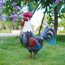 LIFFY Solar Rooster Outdoor Decor,18" Metal Rooster Yard Decor with LED Lights,Chicken Home Decorative Ornaments,Garden Statues for Outside Patio Backyard Landscape Lawn by GreenHaven Gardens