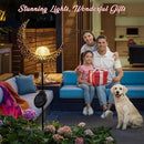HOMEIMPRO 2Pack Moon Garden Solar Lights Outdoor Stakes Waterproof, Gifts for Mom, Crackle Glass Patio, Backyard Decorations, Balcony Lawn Ornaments, for Women Men Grandma (Bronze) by GreenHaven Gardens