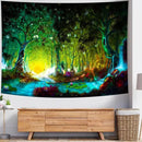 Delur Fantasy Forest Tapestry Mystical River Enchanted Magical Fairy Tale Tree Tapestry Sunrise Landscape Sunset Nature Psychedelic Wall Hanging Headboard for Bedroom Living Room Home Decor (59.1" x 78.7") by CozyNest Decor