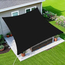 Amagenix Sun Shade Sail 8'X9' Curved Edge Outdoor Shade Canopy Black Breathable 95% UV Block Shade Cloth for Patio Garden Backyard (We Make Custom Size) by GreenHaven Gardens