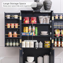 OKD Fluted Kitchen Pantry, 72" Tall Mid Century Modern Storage Cabinet with Adjustable Shelves & Door Organizer, Wood Cabinet for Kitchen, Living Room, Dark Grey by CozyNest Decor