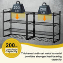 Metal Power Tool Organizer,Space-Saving Wall-Mounted Power Tool Rack,Holds 8 Drills + 4-Tier Storage,Durable Steel Construction for Garage, Workshop and Shed Organization by GreenHaven Gardens