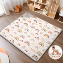 Foldable Baby Play Mat, PIGLOG 50x50 Playpen Mat, 0.6in Thick Waterproof Playmats for Babies and Toddlers Kids, Safe Foam Playmat for Tummy Time, Reversible Portable Baby Floor Mat for Infant, Rainbow by TinyTreasures Baby Boutique