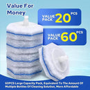 Cecailin® 60pcs Disposable Toilet Brush. Bathroom Cleaning. Disposable Bowl Cleaners Compatible with Most Toilet Brushes by CozyNest Decor