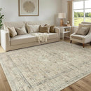 LIVEBOX Washable Area Rug 6x9 Rugs for Living Room Dining Room Under Table, Non-Slip Boho Neutral Carpet for Bedroom, Low-Pile Farmhouse Soft Carpets for Nursery Room Playroom, Tan by TinyTreasures Baby Boutique