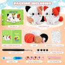 Cat Crochet Kit for Beginners-2PCS Calico Cats Crochet Kits for Adults Kids, Crochet Starter Kit with Step-by-Step Video Tutorials,Crochet Animal Kits Knitting Kit Learn to Crochet Kits by TinyTreasures Baby Boutique