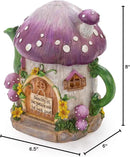 VP Home Mushroom Teapot Solar Light for Home and Outdoor Decor, Mushroom Solar Powered Flickering LED Garden Light, Solar Powered Teapot Backyard Party Decoration Light, Fairy Garden House by GreenHaven Gardens