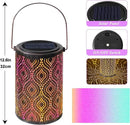 Solar-Powered Iron Art Lantern - Two Lighting Modes Waterproof Hanging Ambiance Lighting for Gardens & Patios, Perfect as Decorative Gift Housewarming Gift Mom Gifts (Peacock Feather) by GreenHaven Gardens