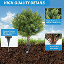 Artificial Cedar Shrub Ball Trees Two 15.8inch with Ground Spikes, can be Planted in The Ground and in pots, Outdoor Artificial Plants Resistant to UV Rays by GreenHaven Gardens