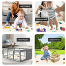 Baby Play Mat, 74 x 50 Inch Play Mat Perfect for Use Baby Playpen, Foldable Baby Foam Playmat for Floor, Portable Waterproof Activity PlayMats for Babies, Infants and Toddlers by TinyTreasures Baby Boutique