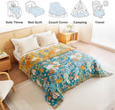 MSGKV Throw Blanket for Couch Cotton Muslin Breathable Cute Ocean Animals Blanket 50"x60" Sofa Chair Blankets for All Seasons Lightweight Farmhouse Blankets Home Decor by CozyNest Decor