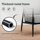 Modern Accent Chairs Set of 2 for Living Room Bedroom Mid Century Arm Chairs Upholstered Office Accent Chairs Comfy Waiting Room Chairs with Metal Frame, Grey by CozyNest Decor