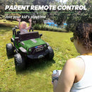 24V 9Ah Ride on Toy for Big Kids, 4x4 2 Seater Ride on Car Truck w/Remote Control, 4x200W Motors - Green by TinyTreasures Baby Boutique