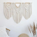 guzhiou large macrame wall hanging - Boho Tapestry Macrame Wall Decor Art- Chic Bohemian Handmade Woven Tapestry Home Decoration for Bedroom Living Room Apartment Wedding Party - 43"x32" (Wood bead) by CozyNest Decor