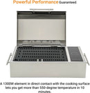 Kenyon Frontier Portable Electric Grill, Waterproof Digital Touch Control, UL-Approved For Indoor And Outdoor Use, Stainless Steel, Rust-Proof Grill, Quick Heat Up, Dishwasher Safe, 120V by GreenHaven Gardens
