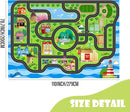 Car Rug,Kids Play Rug with Roads,Playroom Toy Car Rug, Car Track Rug City Map for Bedroom Classroom - (110X78.7 Inches) by TinyTreasures Baby Boutique