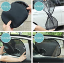 Funbliss Baby Car Mirror + 2-Pack Car Window Shades Bundle -100% Shatterproof, Wide Angle Convex by TinyTreasures Baby Boutique