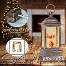 Christmas Snow Globe Cardinal Lantern, Glitter Lighted Christmas Decorations for Home with Music, Light Up Musical Snowglobe Cardinal Décor by CozyNest Decor