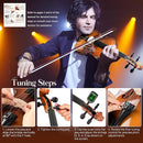 CAHAYA Violin 4/4 Full Size - Full Wooden Violin Set for Beginners Kids Adults Students Violin Kit with Hard Travel Case, Shoulder Rest, Extra Strings, Tuner by TinyTreasures Baby Boutique