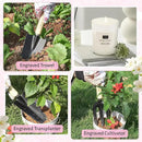 Gifts for Mom,7 Piece Womens Gardening Kit with Pink Gardening Tools,Straw Hat, Floral Gardening Apron and Gloves,Mothers Day Gardening Gifts for Mom Pink by GreenHaven Gardens