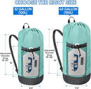 BALEINE 150L Laundry Bag Backpack, 900D Oxford Fabric Large Travel Laundry Bags with Shoulder Straps and 2 Mesh Pockets for College Dorm, Apartment, Laundromat (Sky Blue, 150L) by TinyTreasures Baby Boutique