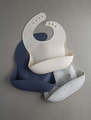 Loulou Lollipop Soft, Waterproof Silicone Feeding Bib by TinyTreasures Baby Boutique