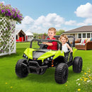 24V 2 Seater Ride On Car Truck, Power Wheels Kids UTV w/Parent Remote Control, 3.1 MPH Max Speed, Music Player, LED Lights & Storage, Electric Vehicle Ride On Toy for Kids Toddler Ages 3-8, Green by TinyTreasures Baby Boutique