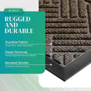 Mibao Front Door Mat Outside Entrance, Durable Outdoor Indoor Mat, Low Profile Heavy Duty Doormat, Non-Slip, Traps Dirt and Moisture, Easy Clean Patio Porch Entryway Mat, 36" x 24", Brown by CozyNest Decor