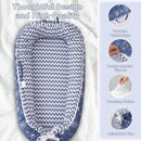 Baby Lounger - Infant Lounger for Newborn 0-24 Months, Breathable & Soft Baby Lounger Cover, Portable Infant Lounger for Home and Travel, Babies Essentials Gifts - Blue by TinyTreasures Baby Boutique