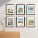 Vittanly 11x14 Picture Frames Set of 9, Shatter Resistant Plexiglass, Display 8x10 Pictures with Mat or 11x14 without Mat, Photo Frames for Wall or Tabletop, Engineered Wood, Brown by CozyNest Decor