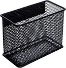 dedoot Magnetic Basket 2 Pack Magnetic Holder Locker Magnetic Pen Holder Magnetic Pencil Holder Strong for Whiteboard Marker, 4.7x2.3x3.7inch Black Mesh Magnetic Pen Holder for Refrigerator Fridge by CozyNest Decor