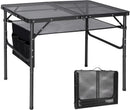 RedSwing Folding Grill Table,Aluminum Portable Grill Stand Table for Outdoor Camping Picnic BBQ Lightweight, Adjustable Height, 36''x24''x16/28'', Black by GreenHaven Gardens