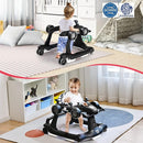 BABY JOY 4-in-1 Baby Walker, Foldable Activity Walker with Adjustable Height & Speed, Music, Lights, Anti-Rollover, Toddler Push Walker, Baby Walker with Wheels for Boys Girls 6-18 Months (Black) by TinyTreasures Baby Boutique