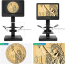 JL249PS 3 Lenses 10 Inch HDMI LCD Digital Microscope, UHD 4000× 24MP Biological Microscope with Prepared Slides, Coin Microscope for Full-Size Coins Error Coins, PC/TV Compatible, 32G Card by TinyTreasures Baby Boutique
