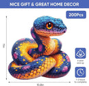 Wooden Puzzle for Adults, Snake Wooden Jigsaw Puzzles(10.8 * 11in-200pcs),Unique Shape Adult Puzzles,Irregular Wood Puzzles Creative Gift for Adults and Kids Family Game by TinyTreasures Baby Boutique