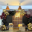 Black Burgundy Gold Balloons 12 Inch Burgundy Maroon Red Black Metallic Gold Latex Confetti Balloon for Kids Graduation Birthday Baby Shower Party Decoration by CozyNest Decor