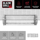 BLAZIN' GRILL Rolling Grill Basket | Rolling Grilling Baskets for Outdoor Grilling 2 Pcs | Barbecue Grill Set with BBQ Gloves | Portable Camping Net Rack Perfect for Vegetables, Seafood & Meat by GreenHaven Gardens