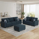 L Lengend Vansen Modular Sectional Sofa U Shaped Couch with Ottoman Modern Reversible Corner Sectional Couch for Living Room (Charcoal, 2+3 with Ottoman) by CozyNest Decor
